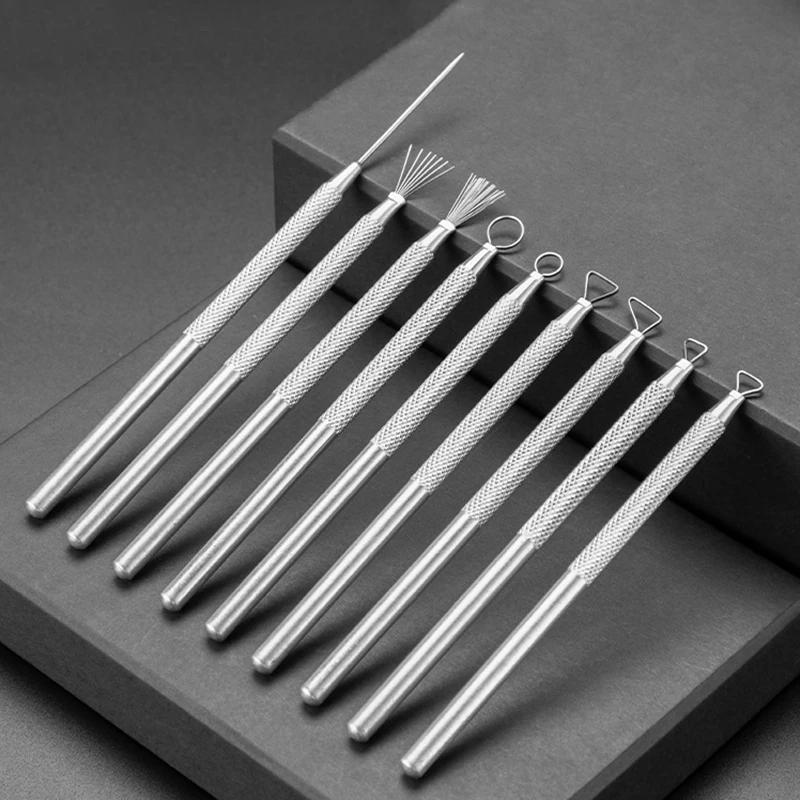 8 шт. набор текстуры керамические глиняные инструменты DIY инструмент резьба по глине инструмент из нержавеющей стали керамика моделирование дырокол глина керамика инструменты для скульптуры