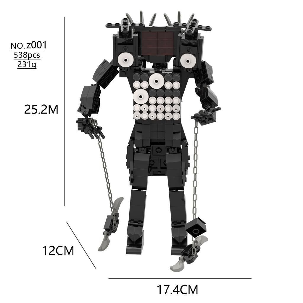 MOC Игрушки из кубиков Модель Совместимый Робот с Туалетом Скибиди Абстрактные Строительные Блоки Монитор Телевизор Динамик
