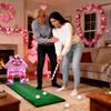 Valentine Day Golf Set Gingerbread Candy Cane Mini Golf Game Set with Club 6 Balls Valentine's Day Indoor Family Party Fun