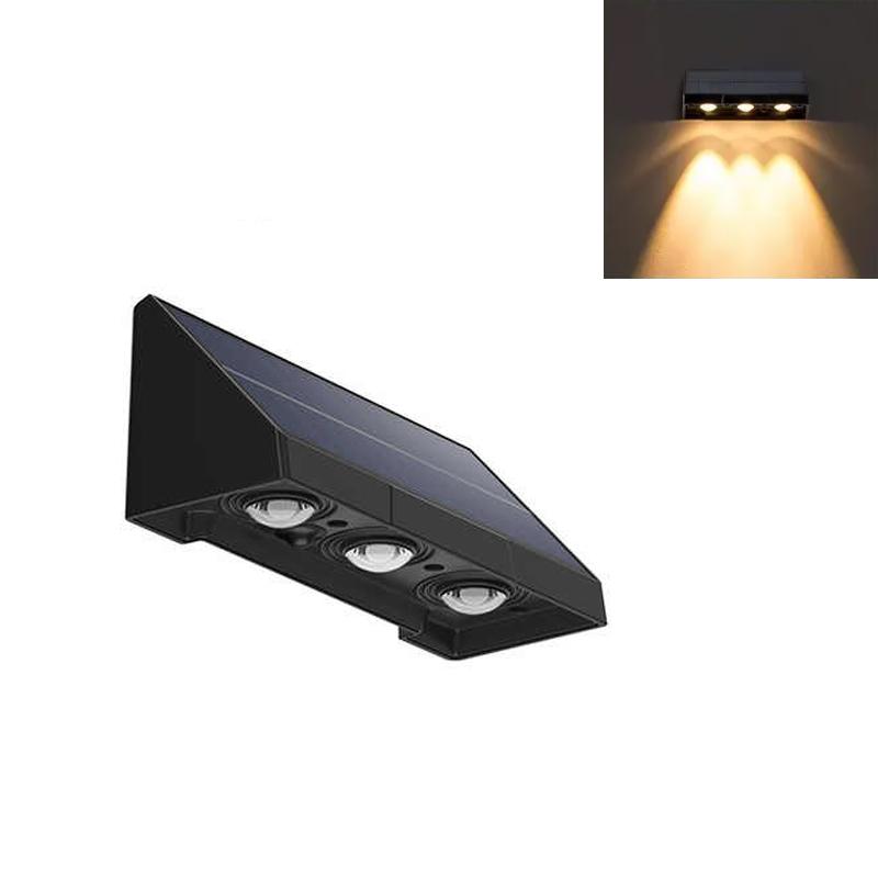 НОВЫЙ солнечный настенный светильник наружное освещение IP54 водонепроницаемая светодиодная лампа автоматическое освещение ночью для сада, двора или балкона