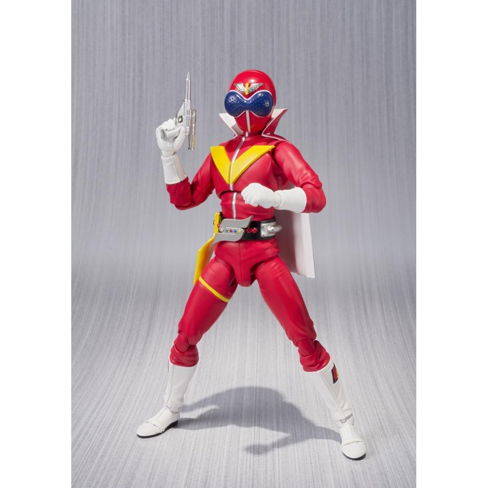 SHFiguarts Himitsu Sentai Goranger Akaranger, подвижная фигурка размером около 150 мм, окрашенная из ПВХ и АБС