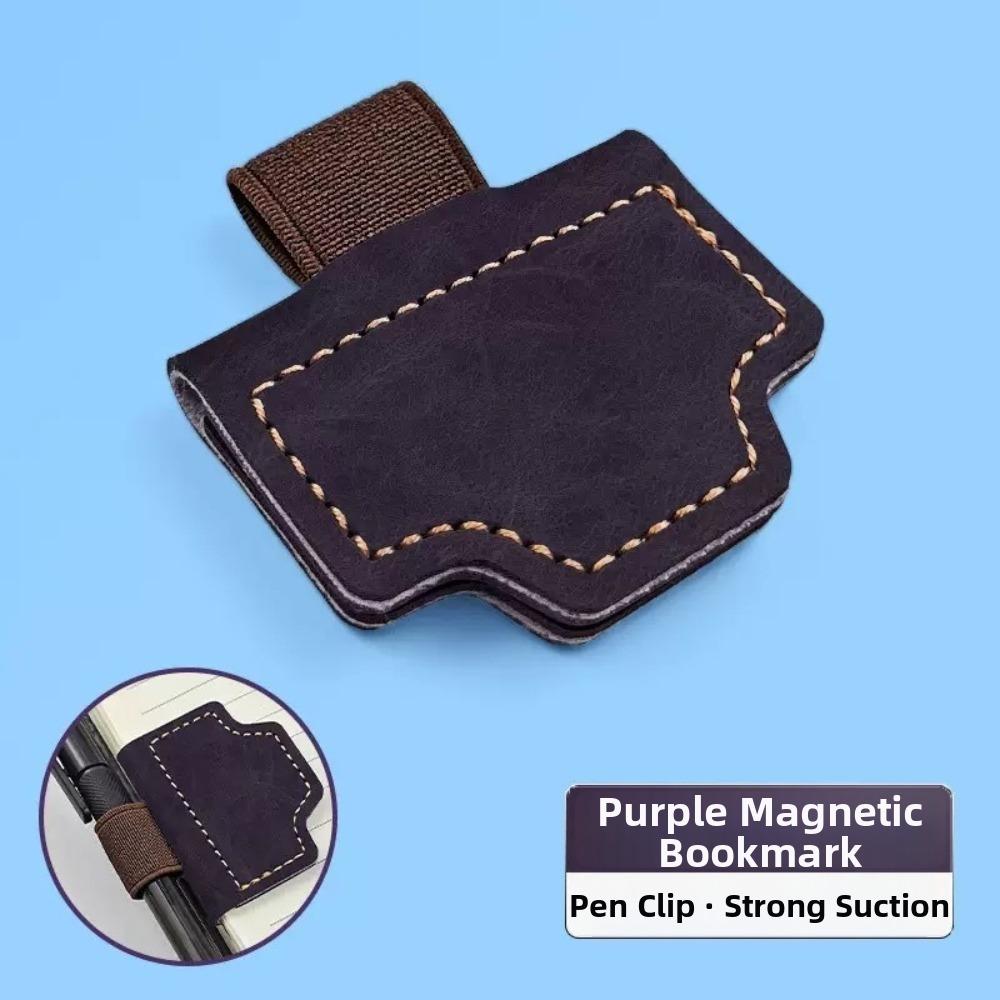 Magnetic Buckle Magnetic Leather Bookmark Multifunctional Magnetic Page Clips For Bookworm