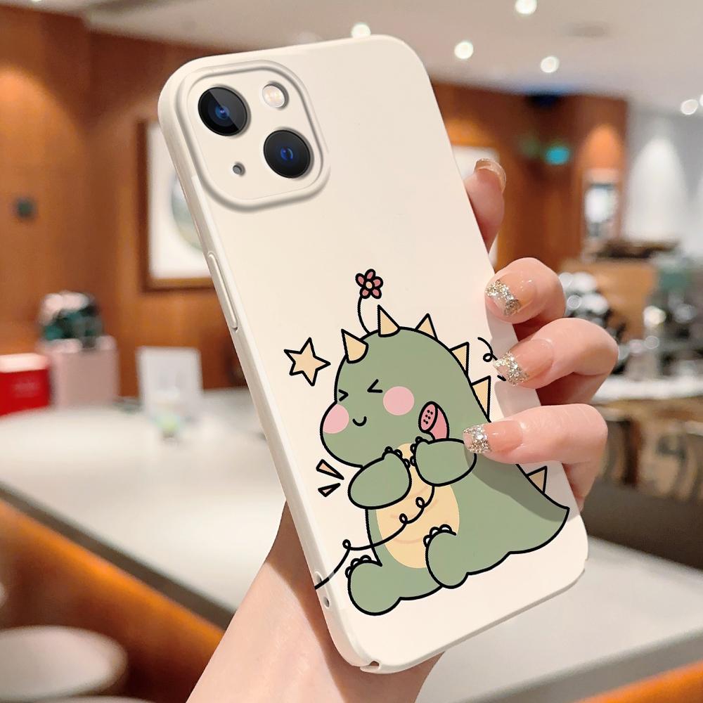 Чехол для телефона Feilin с милым динозавром для Samsung Galaxy S20 FE 5G A52 iPhone 11 Xiaomi Redmi VIVO OPPO Realme Huawei Infinix Ultra Slim Hard Cover