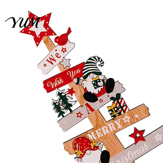 Unique Christmas Gift Ideas Tree Ornament, Wooden Letter Sign Decorative Small Festive Accents for Office Compact Stable Party Supplies Holiday