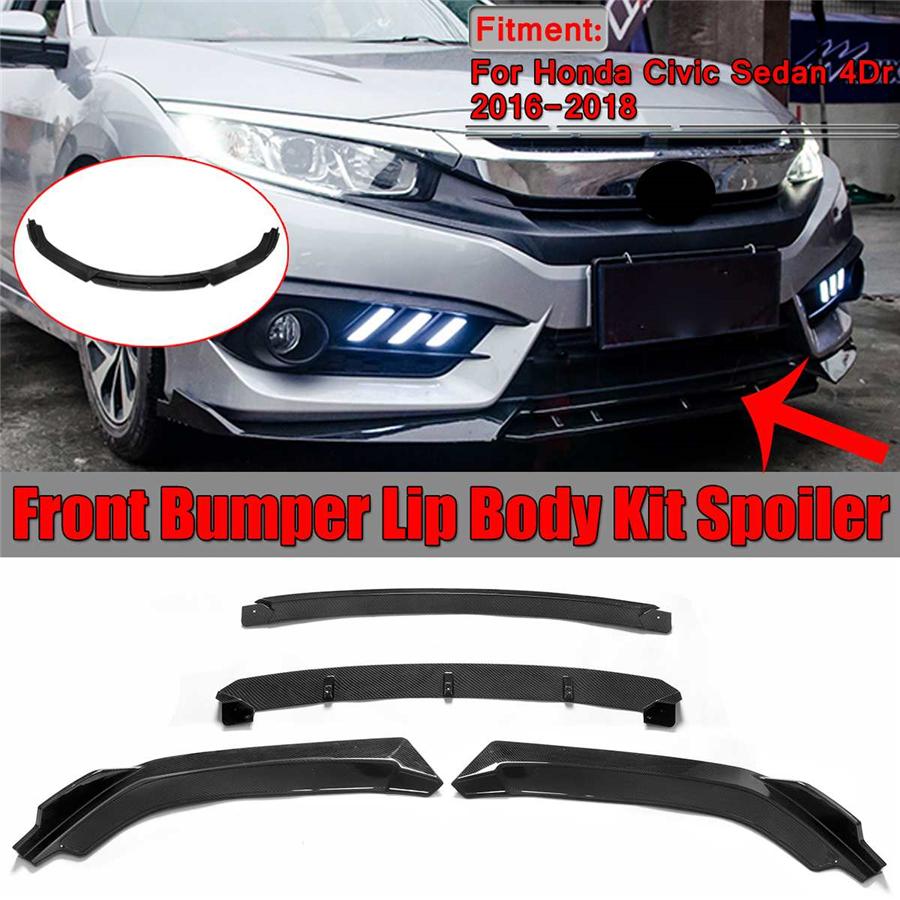 Передний бампер, губа, обвес, спойлер для Honda Civic Sedan 4 двери 2016-2018