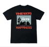 Новая черная футболка унисекс The 1975 Band Happiness из плотного хлопка, все размеры SE567