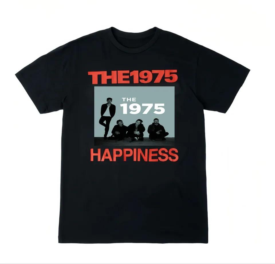 Новая черная футболка унисекс The 1975 Band Happiness из плотного хлопка, все размеры SE567