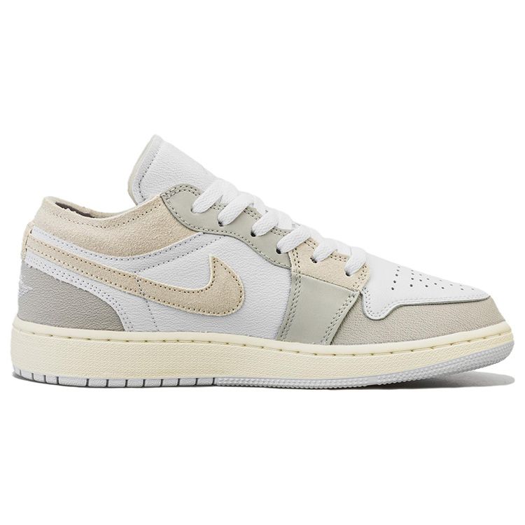 Air Jordan 1 Low SE Craft GS Inside Out — Детские кроссовки Tech Grey Light-Orewood-Brown White Sail FB9139-002