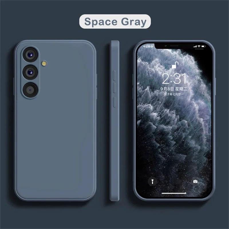 Для Samsung A54 5G чехол жидкий силиконовый протектор объектива камеры телефонные чехлы для Samsung Galaxy A54 A55 A15 5G мягкая задняя крышка