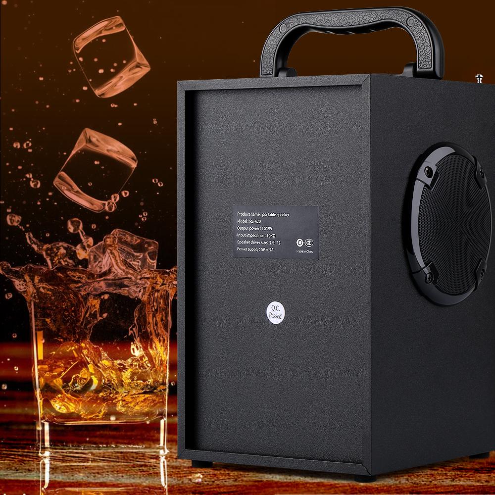 TOPROAD 20 Вт Bluetooth-динамик, портативный беспроводной стерео бас-сабвуфер, большие колонки для вечеринок, поддержка колонки, FM-радио, пульт дистанционного управления