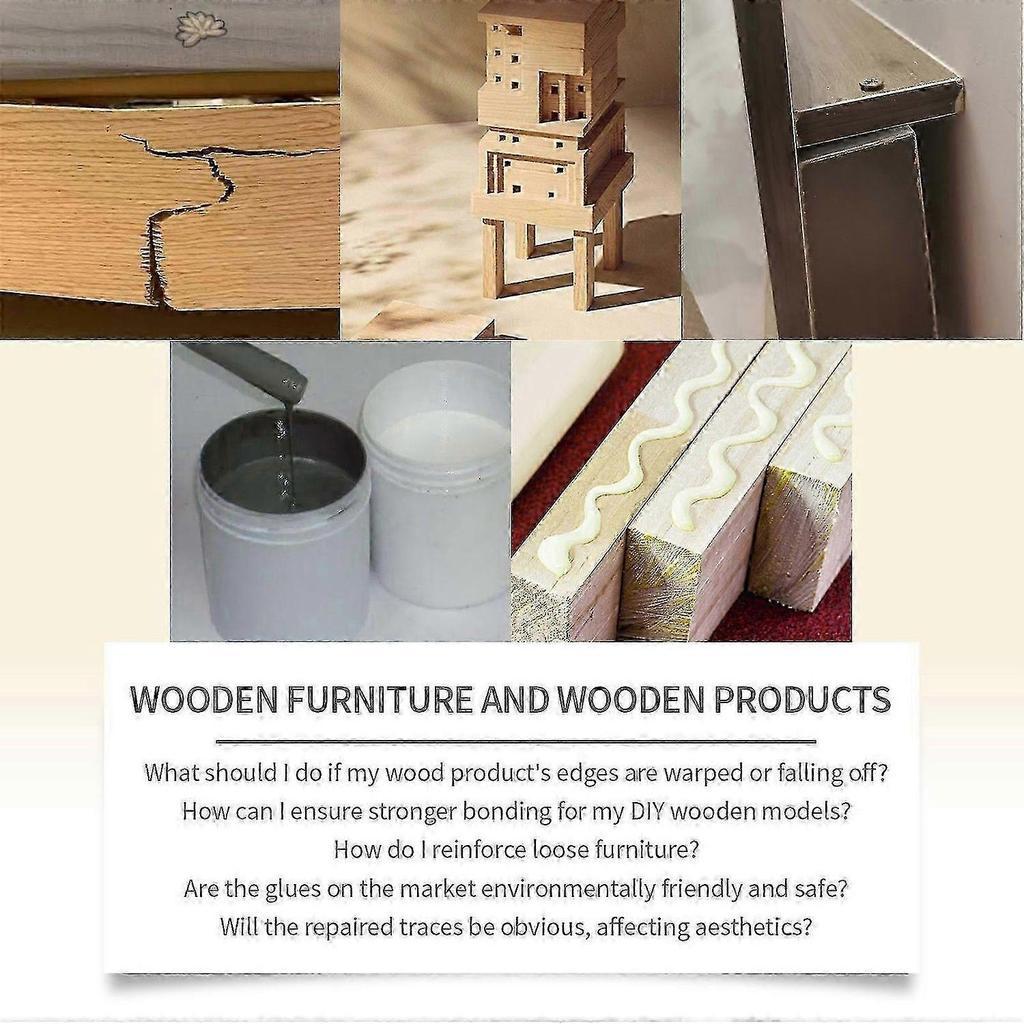 Eco-Friendly Wood Glue - Fast Curing, Strong Bond for Furniture & Crafts, 150g
