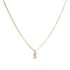 Collier Luxenter Avec Zirconia Brillant Finition or 18k - Alphabet S