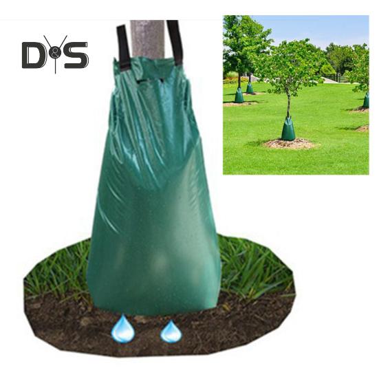 Мешок для полива деревьев, 20 галлонов, многоразовый мешок для капельного орошения с застежкой-молнией, медленно высвобождение воды, мешки для полива деревьев, глубокое нацеливание на корни