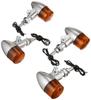 Комплект поворотников KITACO Rocket Mini Aluminum YB-1/YB-1FOUR Ground/Amber 830-0402031