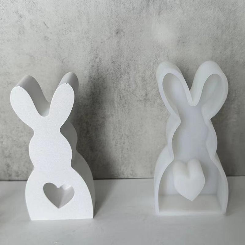 Пасхальный милый кролик силиконовые формы гипсовые благовония автомобильные расширяющиеся гипсовые формы для украшения ароматерапевтические свечи смоляные формы