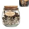 Bad Mood Gift Bottle Wooden Fucks Letter Pieces Vent Gift Jar