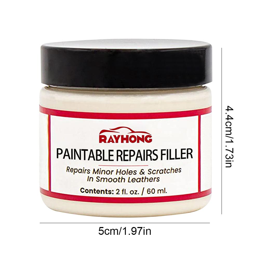 Leather Filler for Filling or Repairing Holes, Tears, Cracks, Scratches, for Leather Car Seats, Furniture, Shoes- Flexible - 2oz