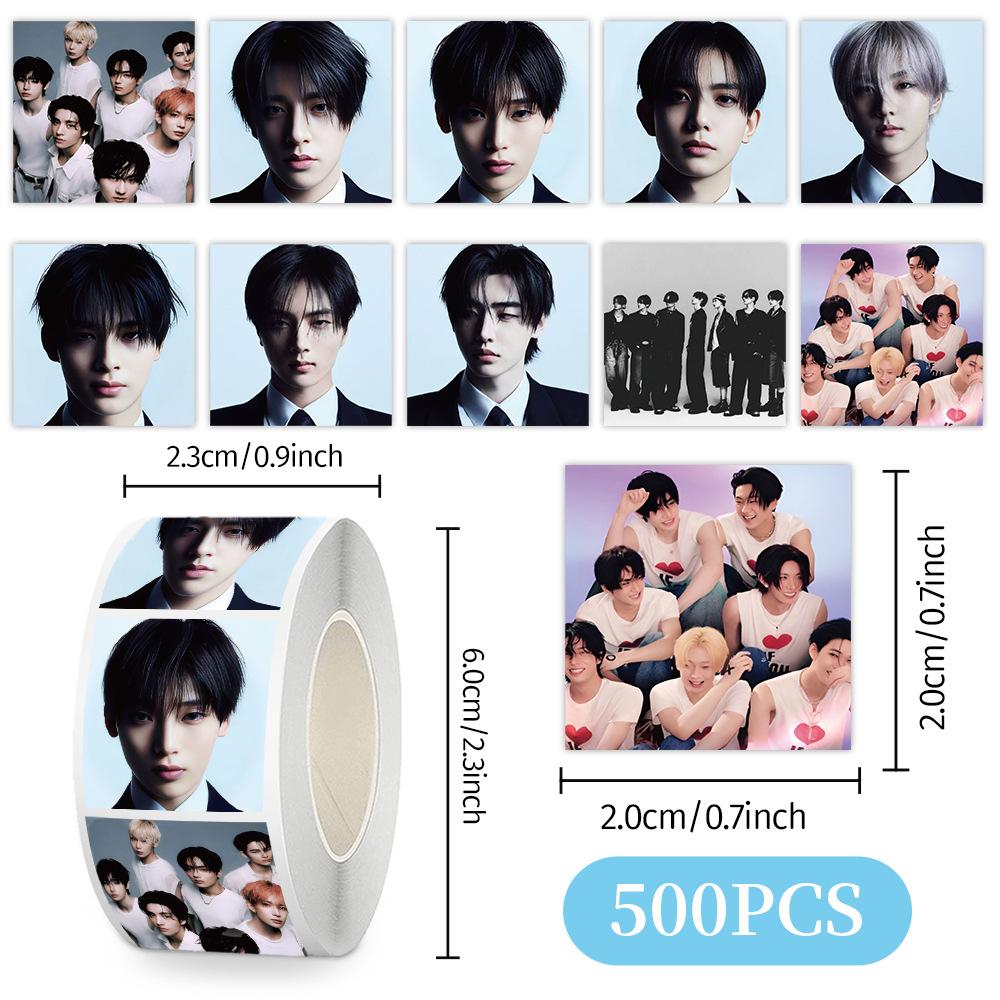 Наклейки Skzoo Idol Roll 500 шт. Клейкие этикетки для DIY Журнала Скрапбукинга Чехла Телефона Декора Polaroid Фанатов