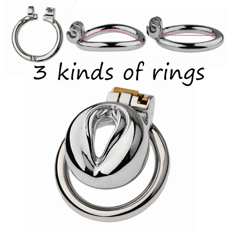 New Chastity Lock Metal Cock Cage Curve Ring Chastiy Belt Men Bondage BDSM Sex Toy Anti Cheat Erotic Urethral Penis Cage