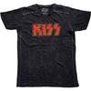 Футболка Kiss 'Classic Logo' Черная с эффектом стирки - НОВАЯ Унисекс Футболка