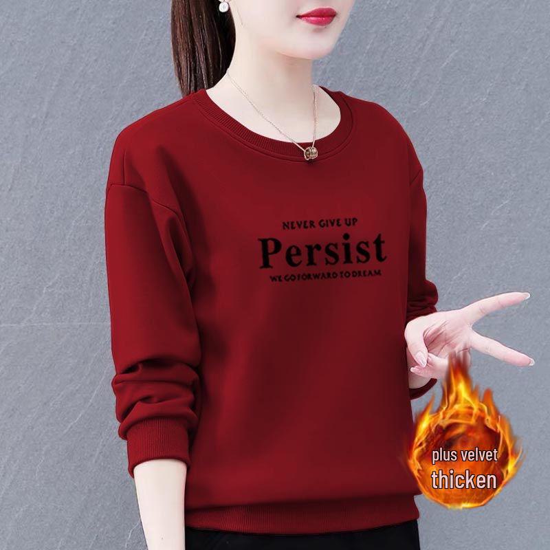 Женская толстовка Huamian больших размеров с бархатной подкладкой - повседневная куртка-пуловер свободного кроя на осень/зиму 2023 года