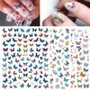 Spring Butterfly 3D Nail Stickers Decals DIY Nail Art Decoration Waterproof