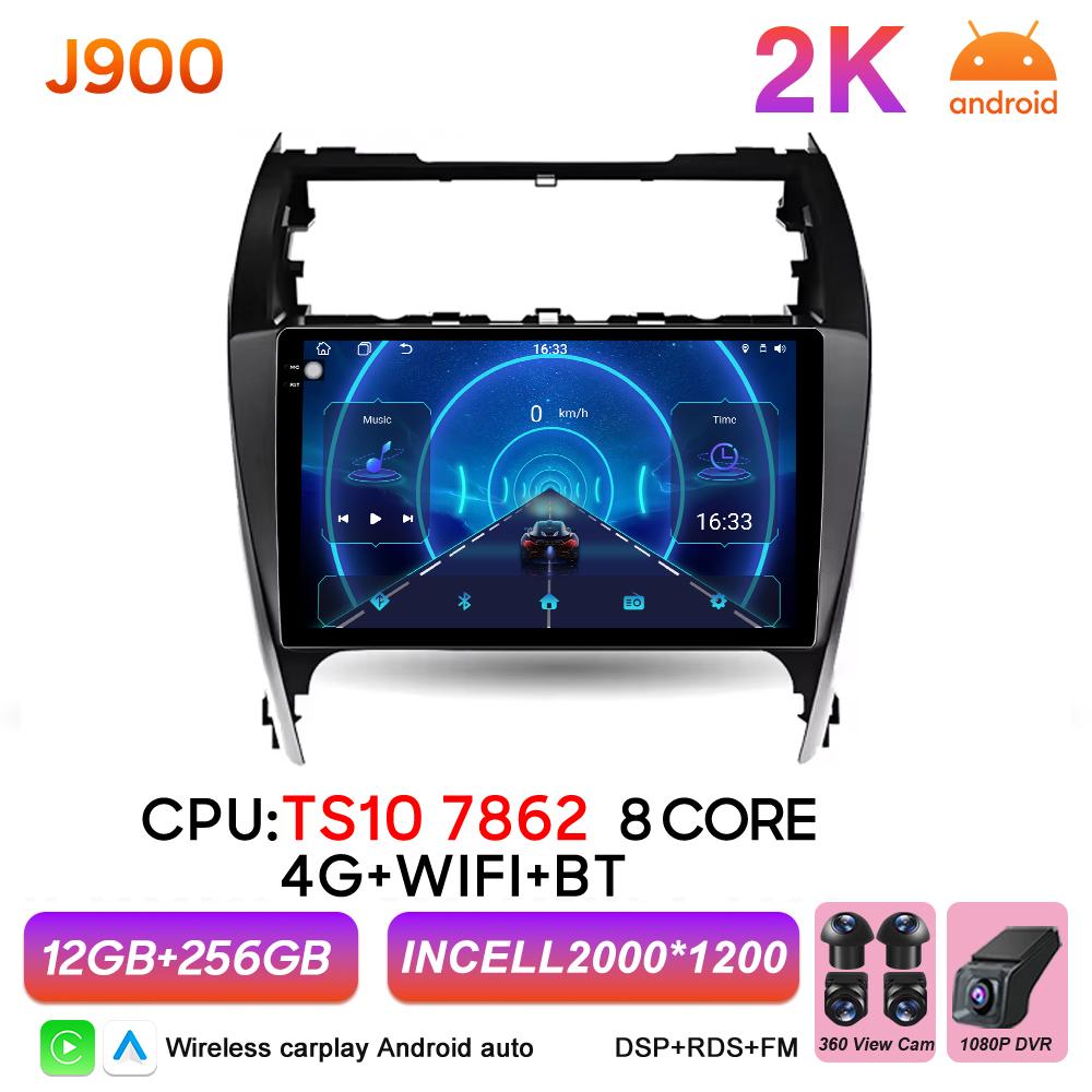 Android 16 Автомагнитола Carplay Для Toyota Camry 7 XV 50 55 US Версия 2012 2013 2014 2015 2016 2017 Видео Мультимедиа Плеер GPS BT