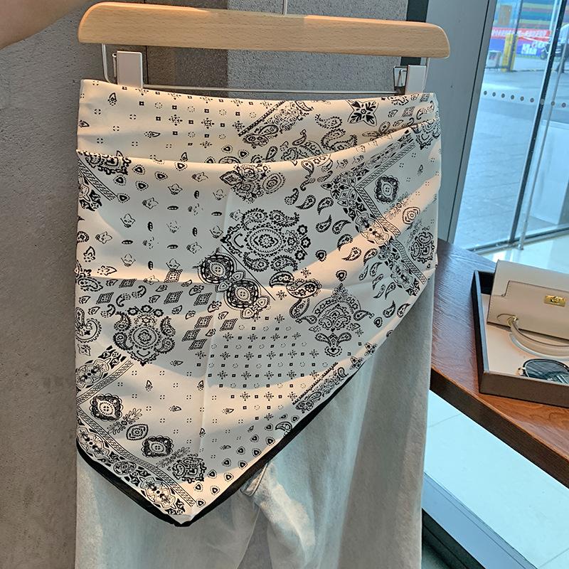 Vintage Korean Style Paisley Print Lightweight Women Fashion Neck Scarf