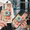 Чехол для телефона: Плоский 2D дизайн, подходящий для защитного чехла Samsung Galaxy A34 A35 M05 M06 S20 S22 S21 FE Plus 5G, с пончиками в качестве основного персонажа,