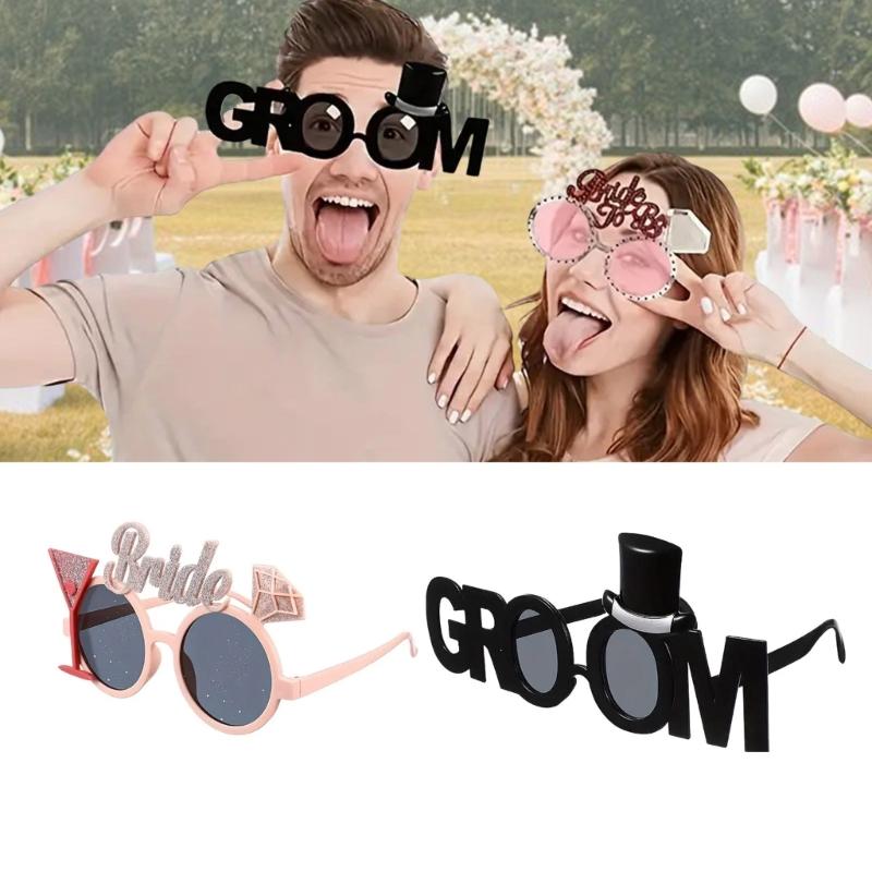 Whimsical Plastic Wedding Glasses For Brides Grooms Guests Playful Reception Eyewear Durable Comfortable Party Costume Accessories