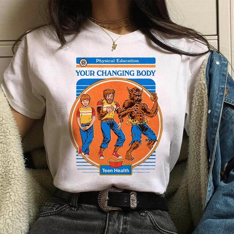 ZX TEE Демон Дьявол Аниме Уличная мода Футболки для девочек Харадзюку Каваи Одежда Футболки с коротким рукавом Летние футболки Повседневные женские топы с круглым вырезом