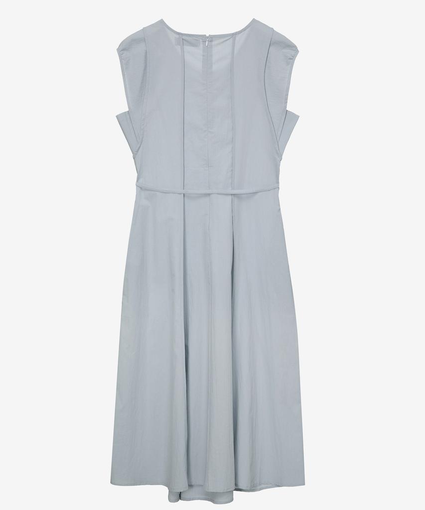 Mind Bridge Woman [W] Cap Sleeve Belted Nylon Long Dress - 2 Colors