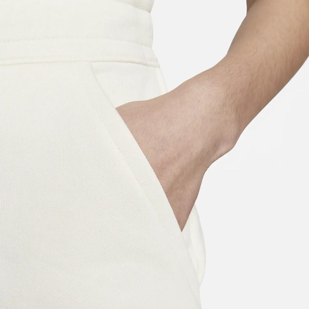 Nike Solid Color Lace-Up Brand Logo High-Waisted Shorts Women Shorts Off-White DV7915-901