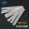 200PCS 1210 1% SMD Resistor Kit 0.1R~0.82R 10values X 20pcs Set of Resistors High Precision Alloy Resistance Assorted Set