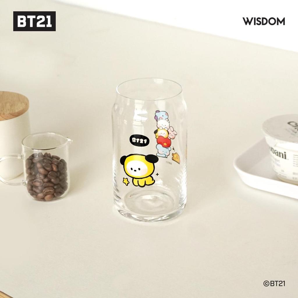 BTS (Бантан Бойз) Стеклянная чашка Minini BT21, официальная, оригинальная, аутентичная, K-POP, идол