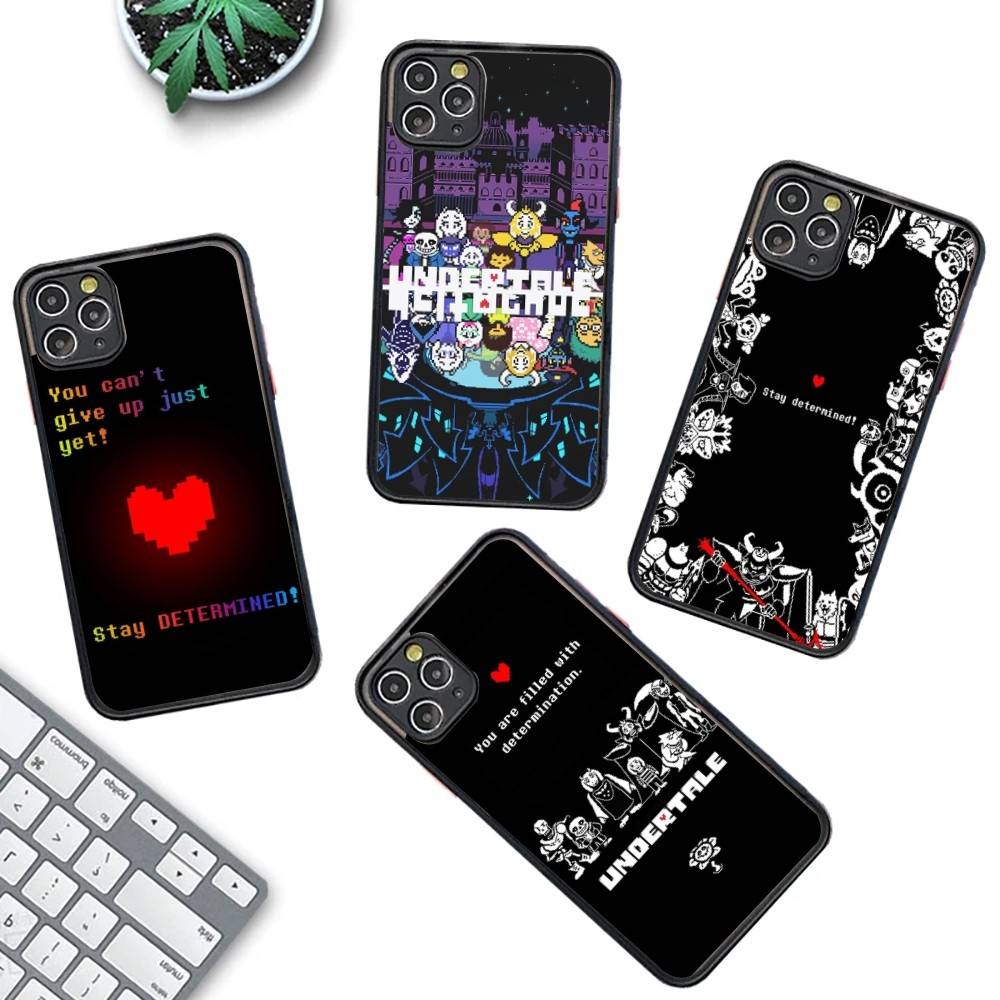 Силиконовый чехол для iPhone 16 15 14 13 12 11 Pro Max Plus X XS MAX с рисунком из игры Undertale, противоударный, матовый