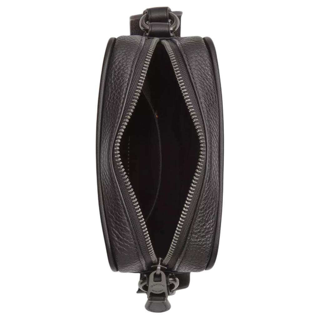 Coach Sullivan 16 Logo Print Patch Design Signature Coated Canvas Shoulder Crossbody Bag Small Men bags Black CAT79-QBA5F