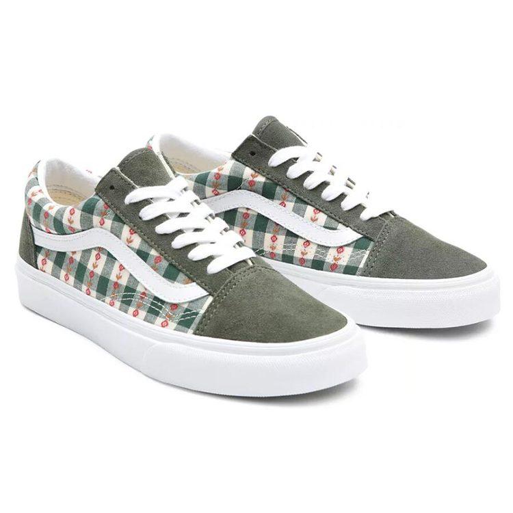 Vans Old Skool 'Бело-зеленая клетка' VN0A3WKT4RU
