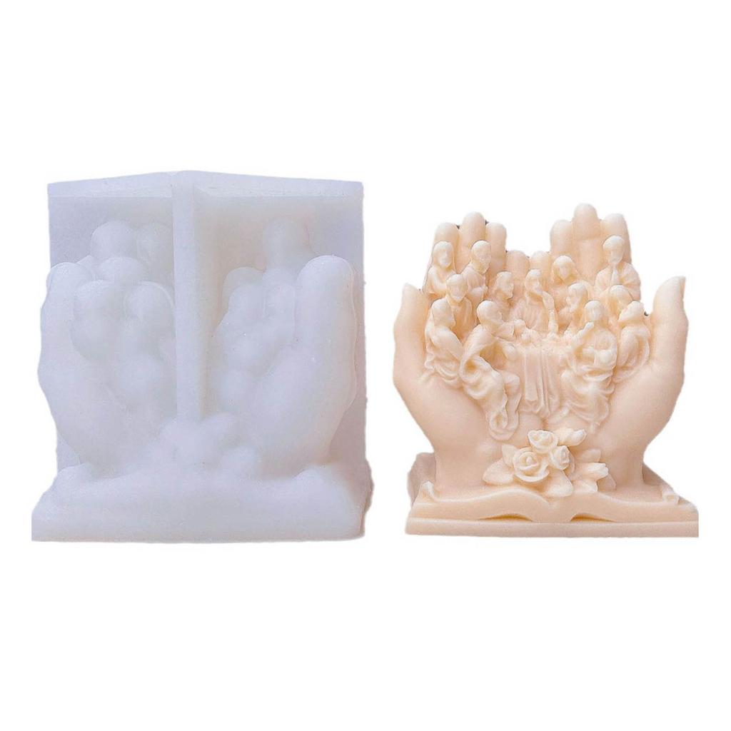 Religious Scalpture Candle Mold for DIY Candle Gypsum Ornaments Christmas Gift Home Decor Epoxy Resin Casting Mold