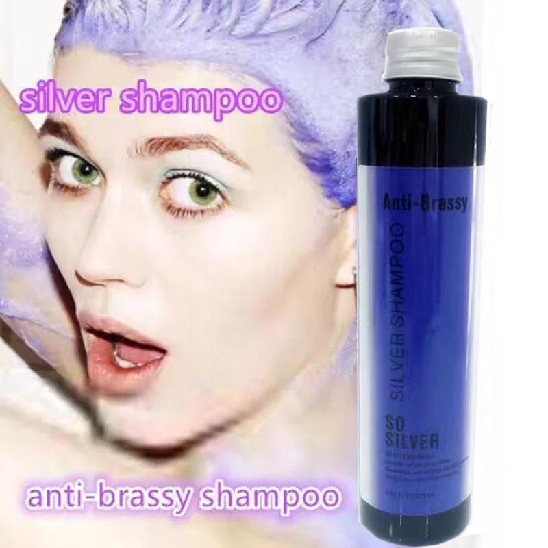 Purple Shampoo To Remove Yellow Hair, Solid Color Shampoo, Linen Gray Silver Long-lasting Hair