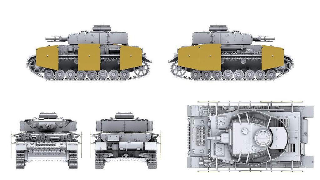 Комплект для сборки пластиковой модели немецкого танка Panzer IV F1 Border Model BT003 1/35