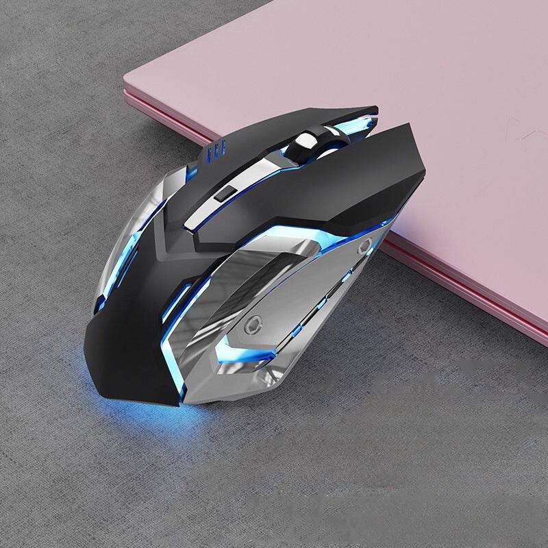 Игровая мышь Перезаряжаемая 2.4G Беспроводная Bluetooth-мышь Бесшумная Эргономичная мышь для компьютера Ноутбука Светодиодная подсветка Мыши