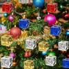 12Pcs Laser Christmas Pendant Colorful Bubble Christmas Ornaments New Year Home Decorations