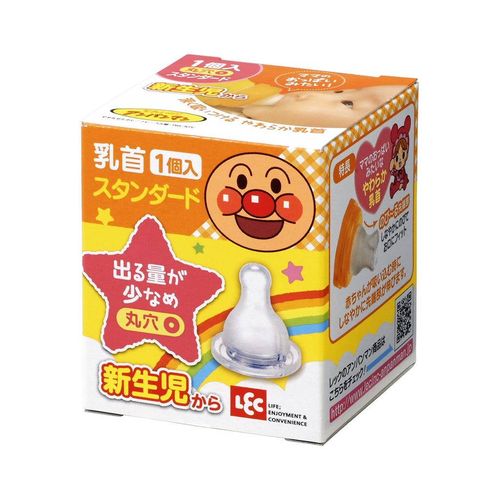 Reck Anpanman Соска для детской бутылочки Стандартная 1 шт. (Круглое отверстие)