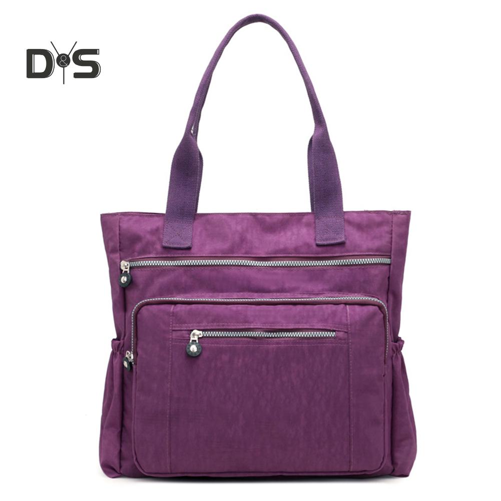 Женская объемная сумка из нейлона