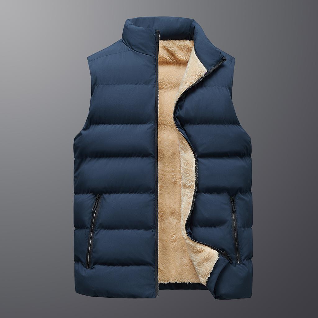Мужской хлопковый жилет 2021 года, осенне-зимний бархатный повседневный жилет, куртка