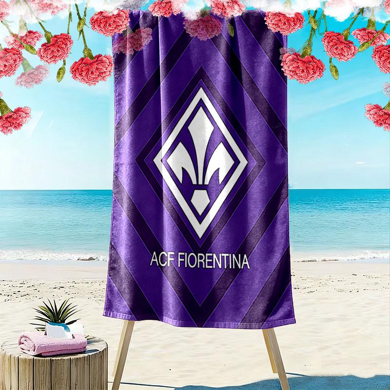 Пляжное полотенце с принтом ACF Fiorentina, большое, мягкое, быстросохнущее, для пляжа, кемпинга, плавания