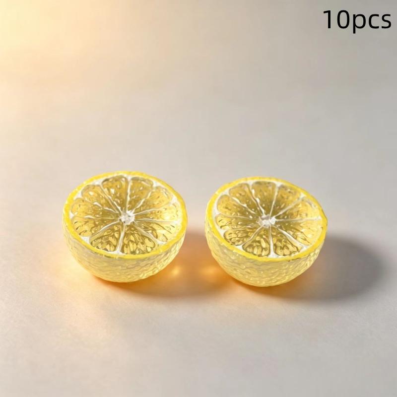 10 шт. Прозрачные Фантазийные Половинки Ягоды Лимона Фрукты DIY Декоративные Аксессуары Автомобиль Настольный Маленький Орнамент