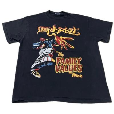 Винтажная футболка Limp Bizkit Primus System Of Down Family Values Tour XL РЕПРИНТ