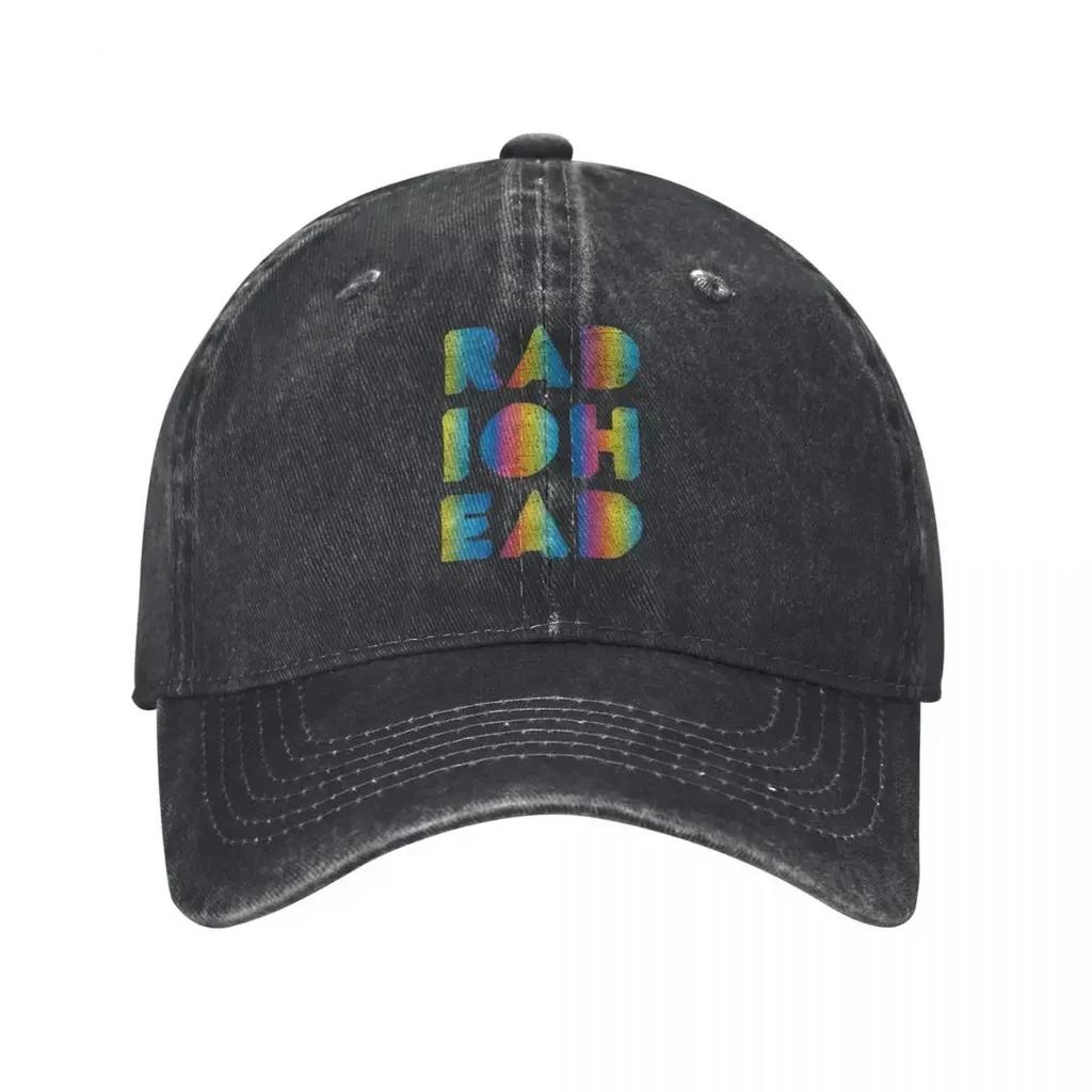 Vintage Radiohead Music Baseball Caps for Men Women Distressed Washed Snapback Hat Hip Hop Street Band Outdoor Workouts Caps Hat